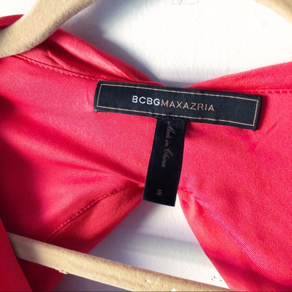 BCBGMaxAzria Lou Poppy Orange Ruched Bodycon Dress Size Small - Picture 6 of 8